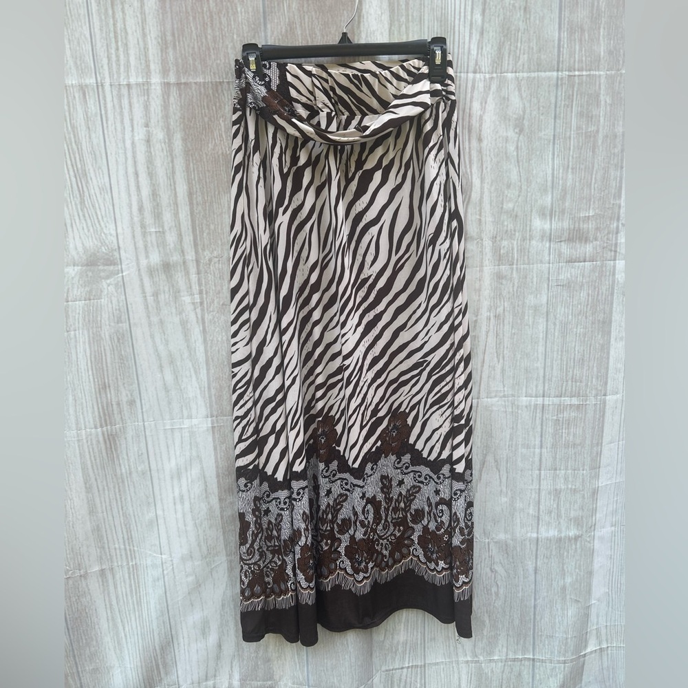 Vintage Y2K Pink Apple size M Monica maxi stretch skirt animal print mobwife